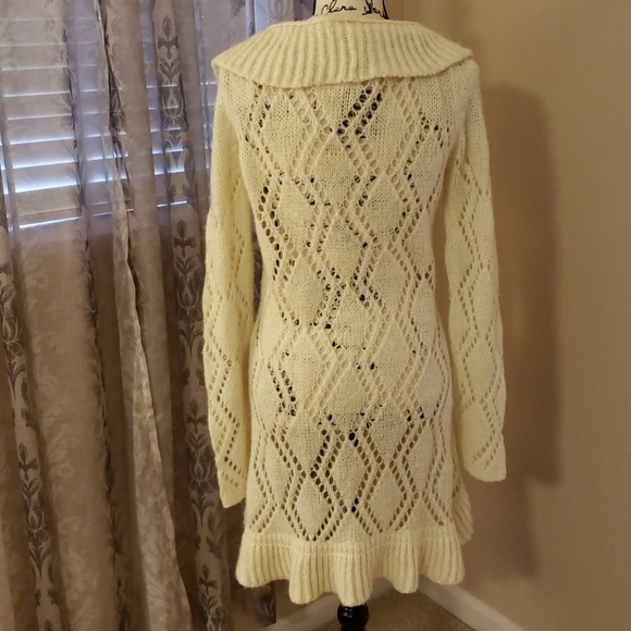 TNG Knit Super Soft Long Sweater with Ties NWT - Picture 3 of 7